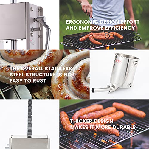 15L Sausage Stuffer with 4 Stuffing Tubes J205459