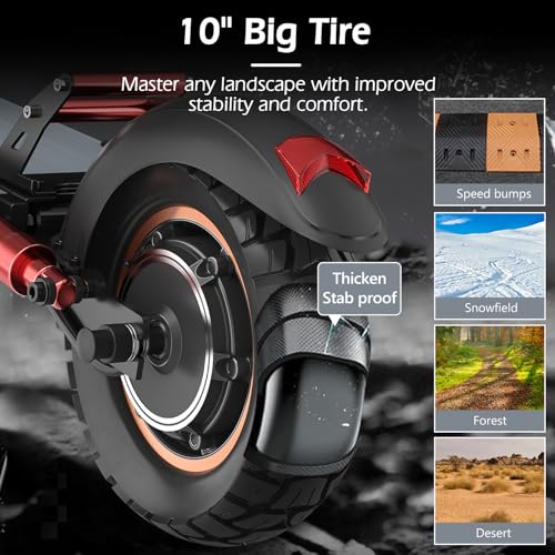 800W 28 MPH 10" Off Road Tires Folding Electric Scooter Q304