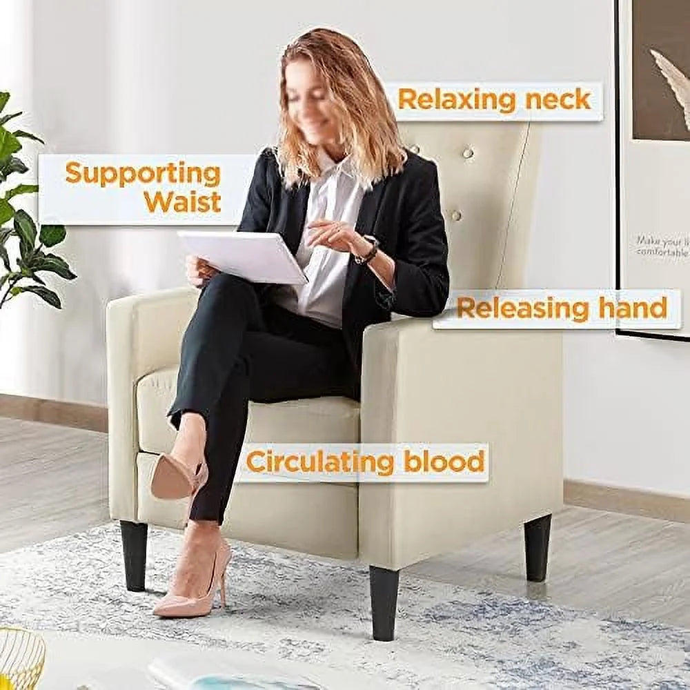 Fabric Recliner Chair with Thicker Seat Cushion Pocket Spring Z765