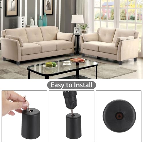 4PCS 3 Inch Plastic Furniture Legs Screw-in Replacement Kit F79503