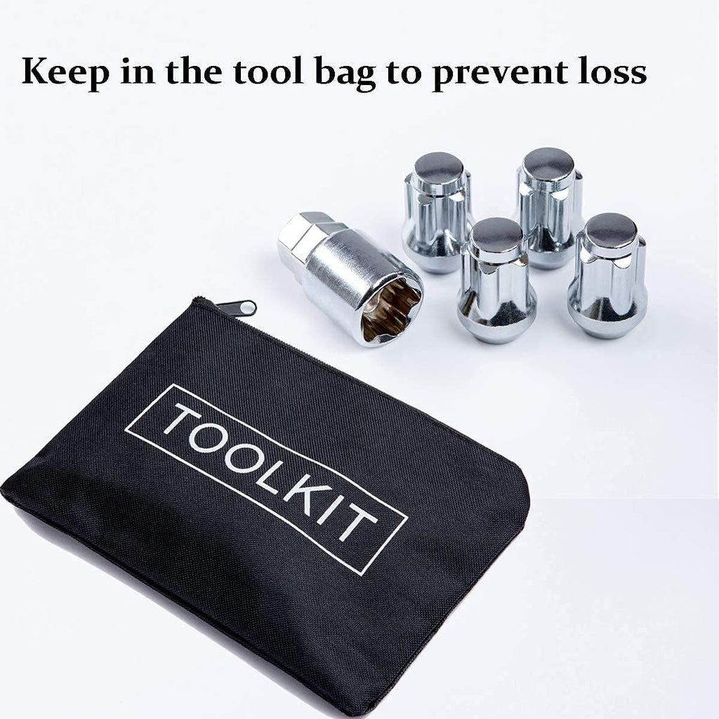 Wheel Locking Nuts Set of 4 with Wheel Lock Key Pouch Pack of 2 F6229