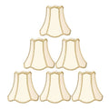 Beige Eggshell Shantung Bell Candelabra Shade (Set of 6) O2438