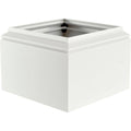 9 in. Aluminum Gloss White Column Capital and Base O480