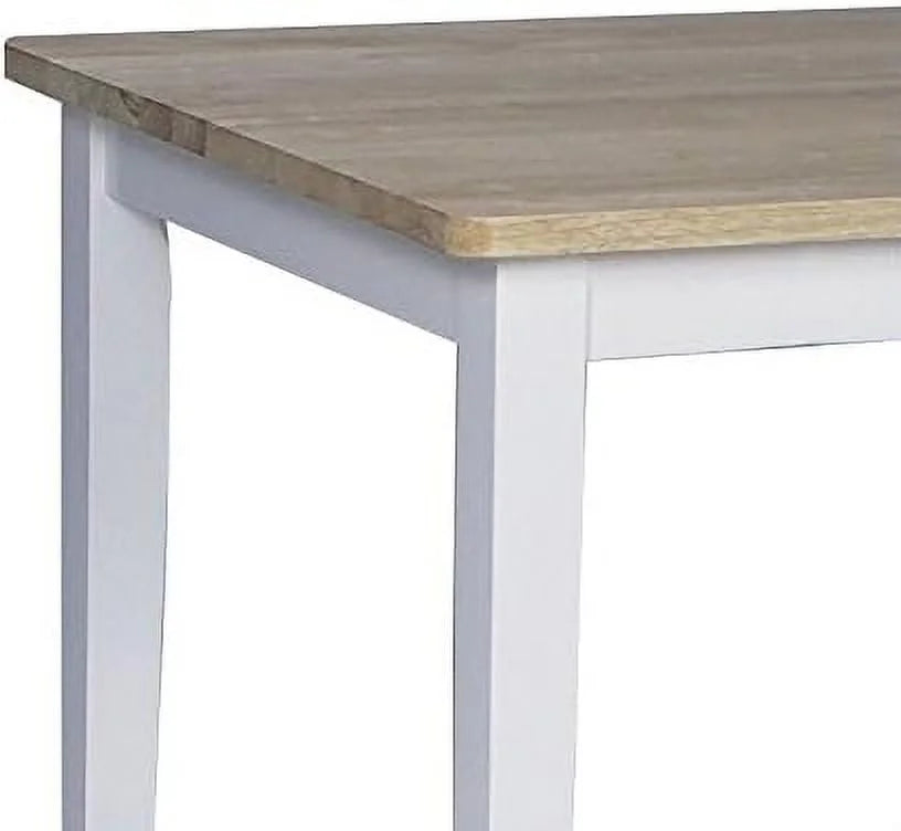 White Natural Square Dining Table D589708