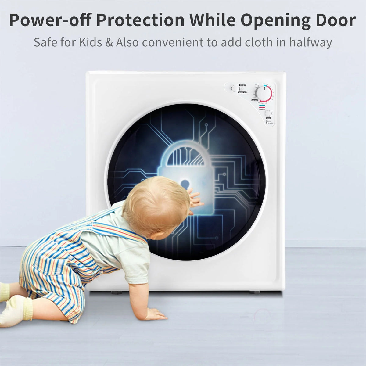 Stainless Steel Compact Electric Clothes Dryer X679