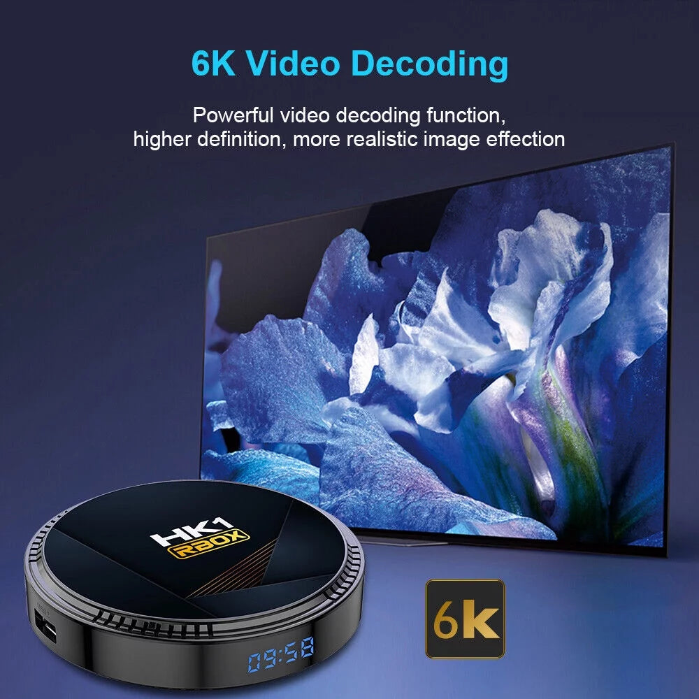Android 12.0 4+32GB Ultra HD 6K HDR WiFi TV Streamer Player T8821