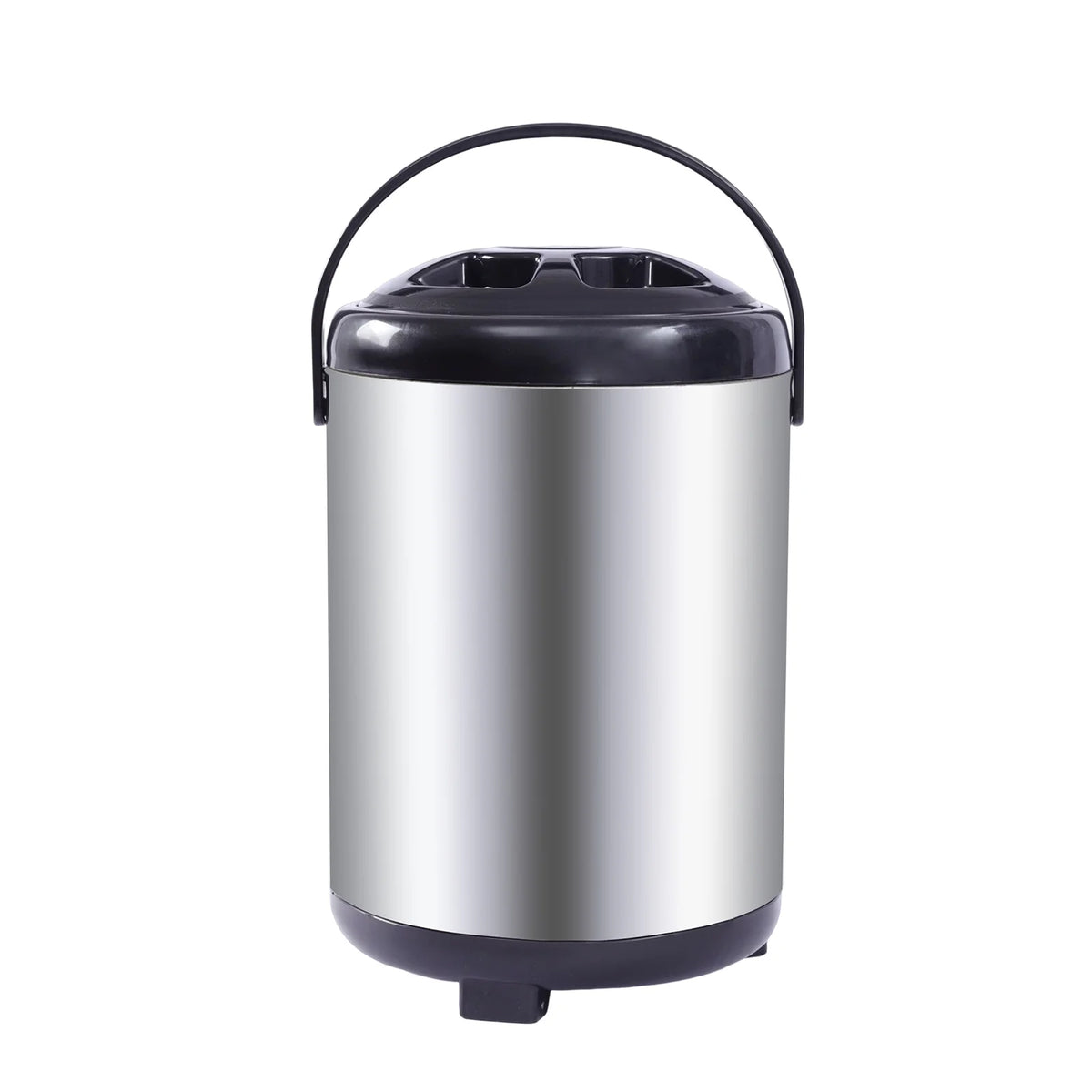 Silver Insulated Beverage Dispenser with Spigot, 2.1 gal Stainless Steel E147353