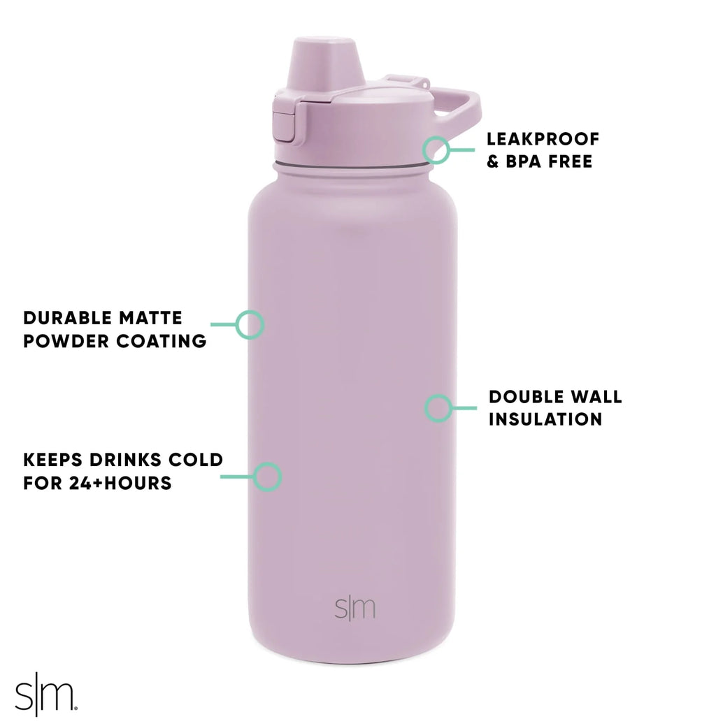 32 fl oz Stainless Steel Water Bottle with Straw Lid X625044