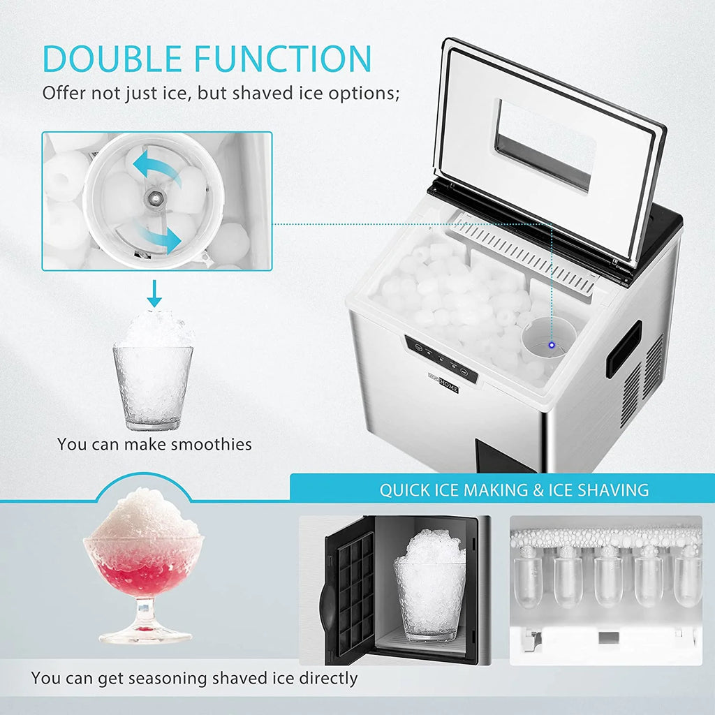 2 in 1 Countertop Ice Maker & Ice Shaver Machine V396016