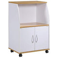White Microwave Kitchen Cart K19106
