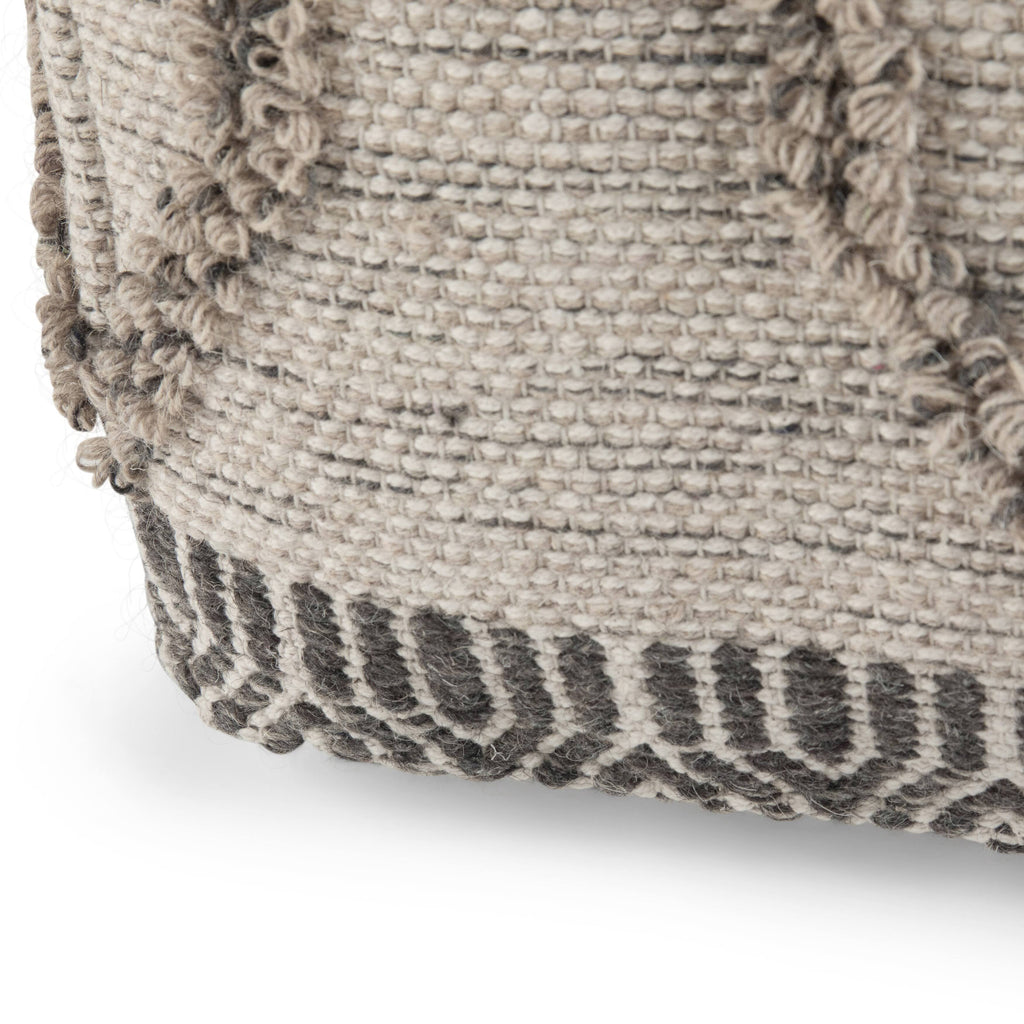 Square Pouf Blue/Natural W7530