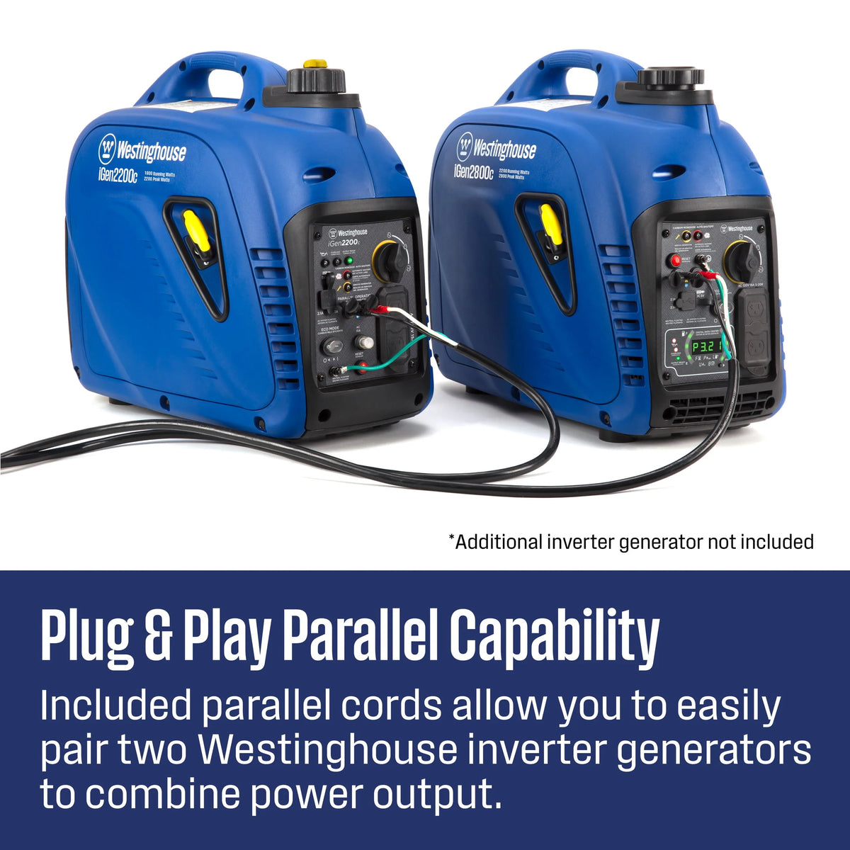 2800 Peak Watt Portable Gas Powered Inverter Generator with CO Sensor C6644