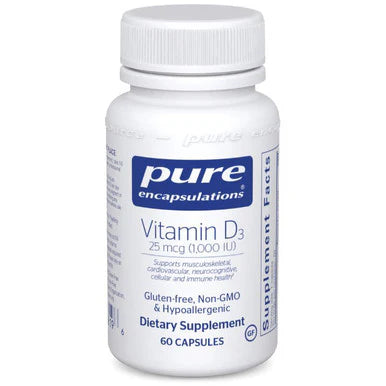 Vitamin D3 25 mcg (1,000 IU) 60 Capsules I1090