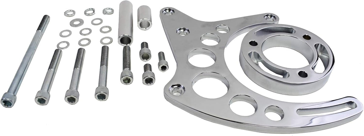 Chrome Water Pump Alternator Bracket Pack of 2 V299111