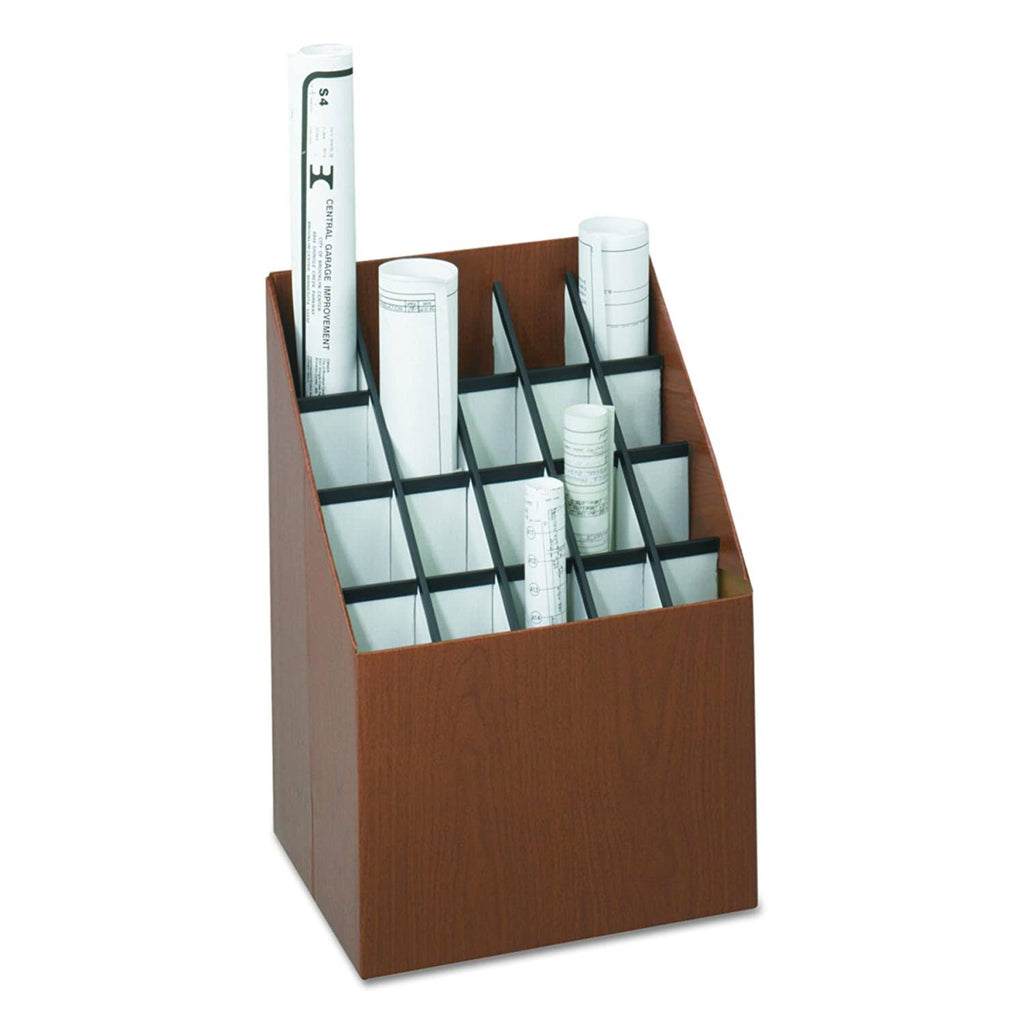 Walnut Vertical Roll File, 20 Compartment P919