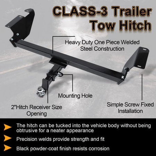 2" Class 3 Trailer Tow Hitch Receiver Steel Powder Coated S49821