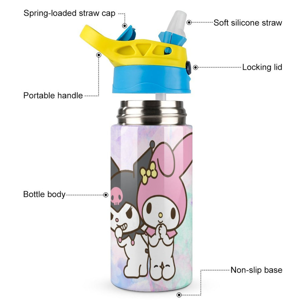 Stainless Steel Straw Water Bottle Y5096