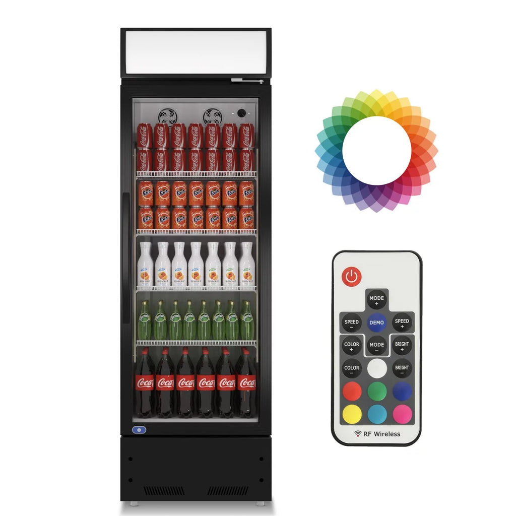 24" Commercial Glass Door Beverage Refrigerator with Adjustable Shelves D220669