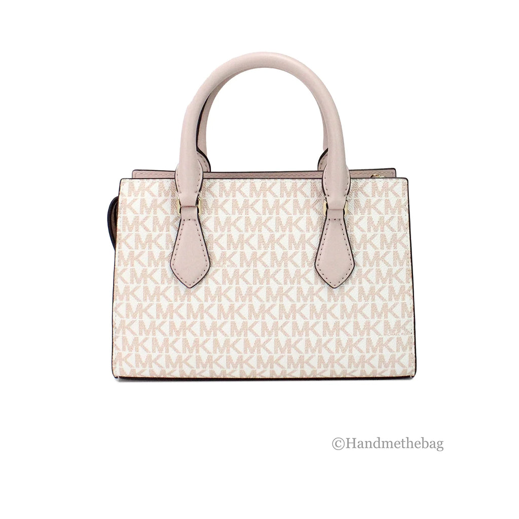 White Rose Gold PVC Satchel Purse Bag G9127