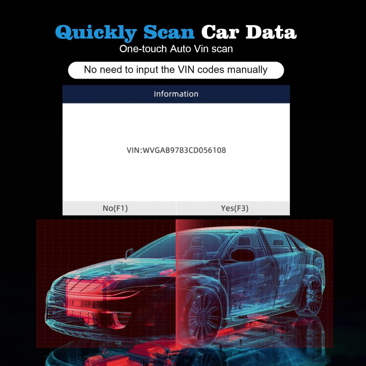 OBD2 Diagnostic Scanner with EPB ABS SAS SRS Reset Y10558