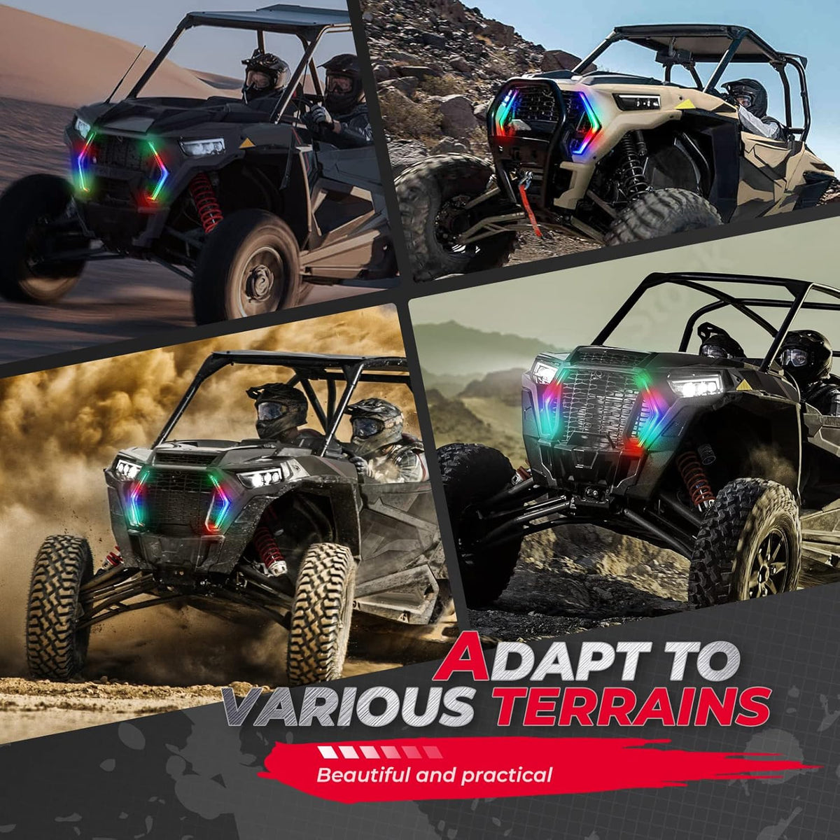 Heavy Duty Scratch Resistant 3-IN-1 Folding Flip Windshield G46929