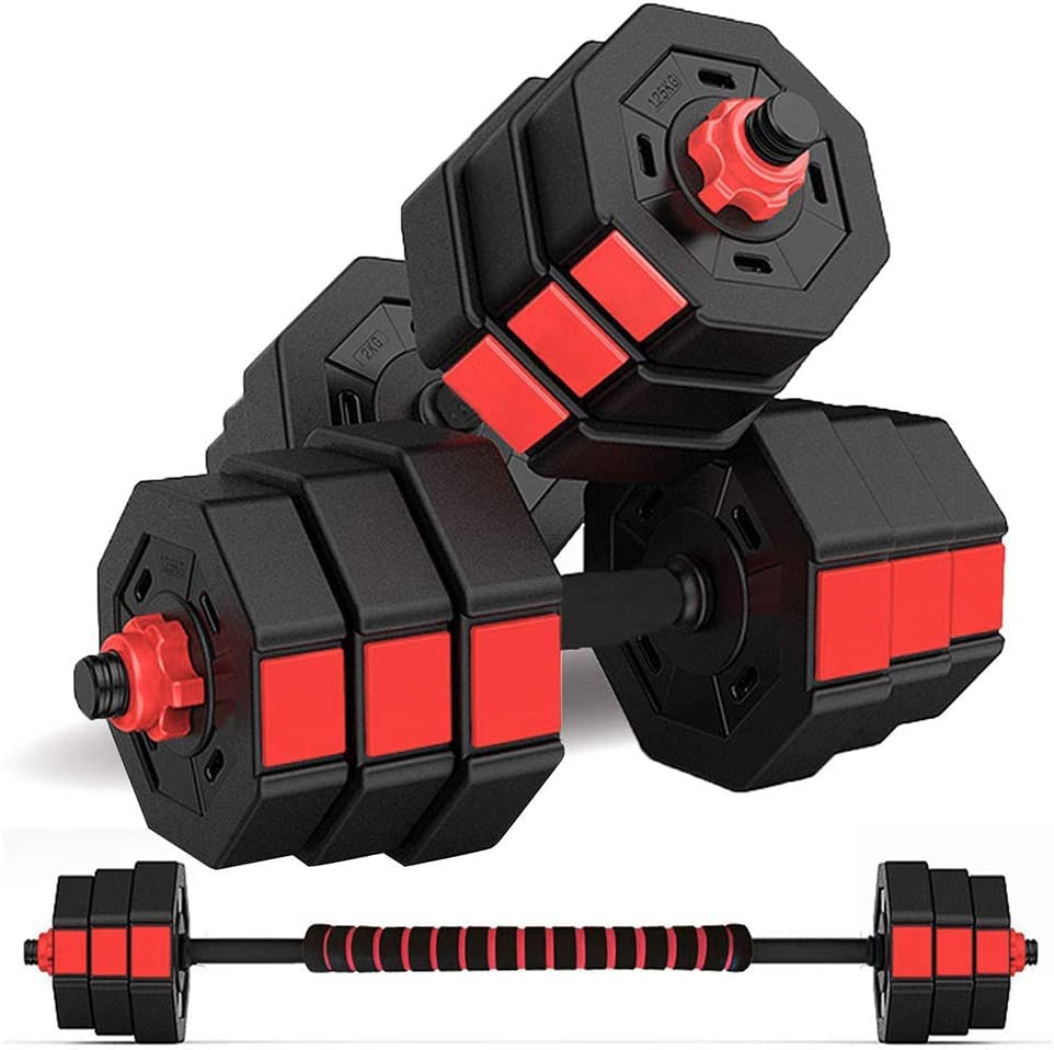 Set of 2 Adjustable Dumbbell Barbell Weight Set R110