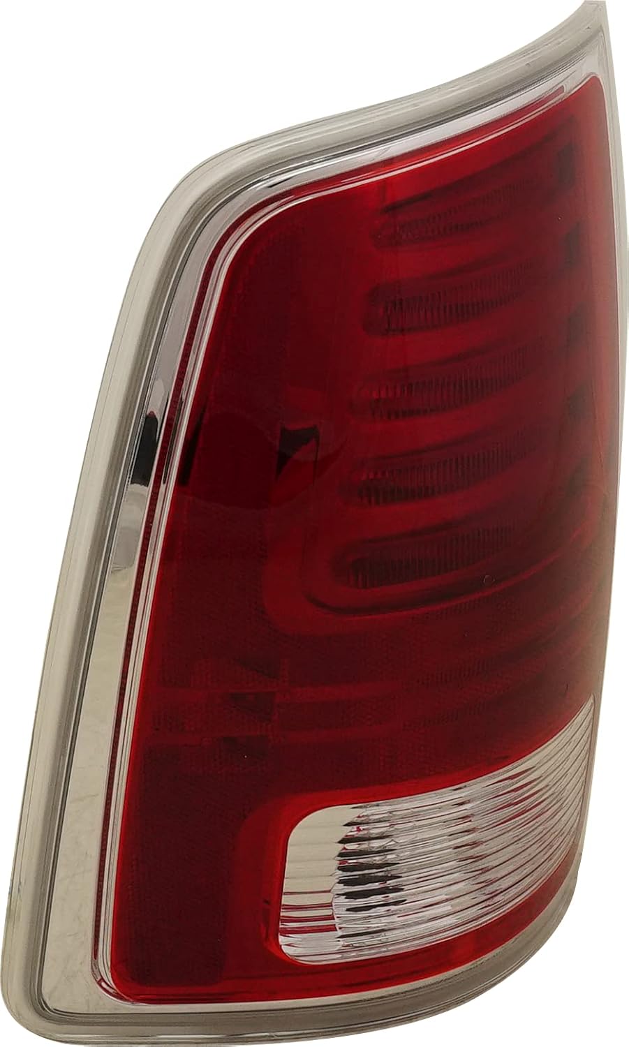 Tail Light Compatible with 2013-2018 Ram 1500/2500 Clear & Red Lens Chrome Driver Side O9120