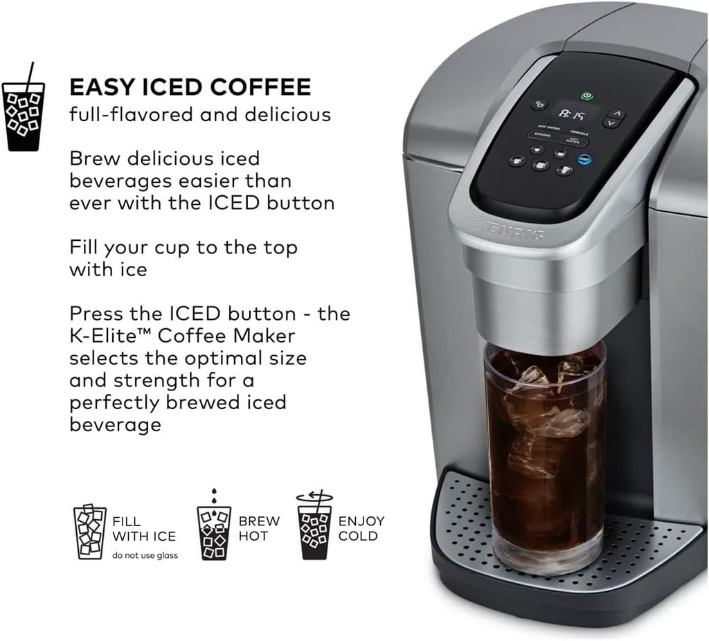 Brushed Silver Single Serve Programmable Coffeemaker L89853