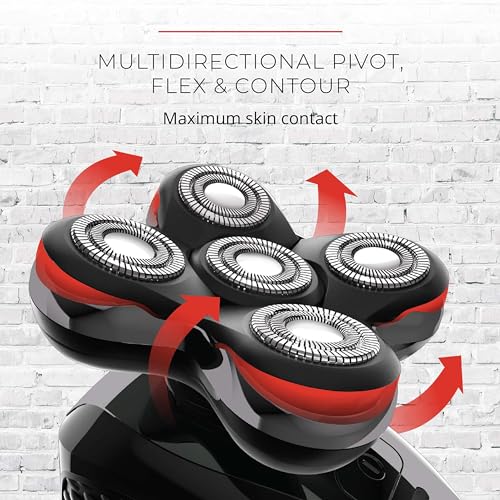Black Cordless Waterproof Head Shaver P436958