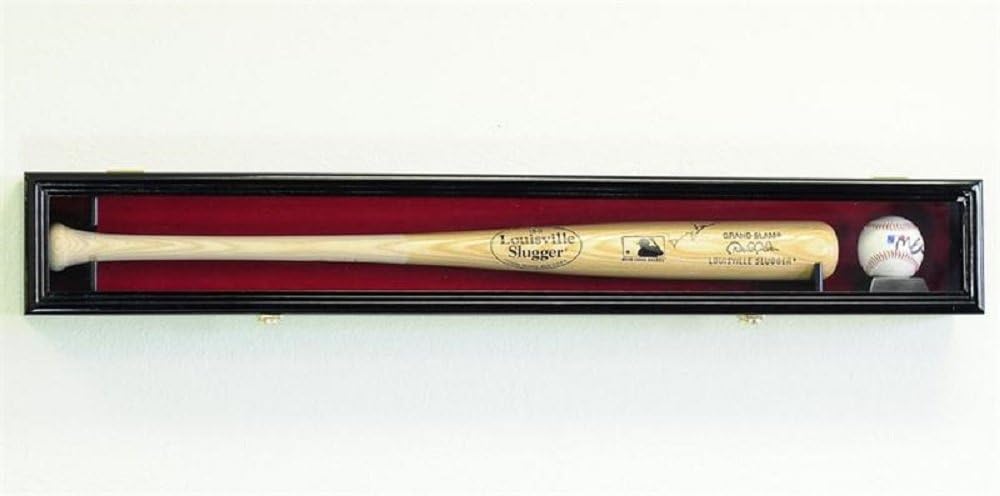 Lockable Baseball Bat Display Case Rack Cabinet Holder B154
