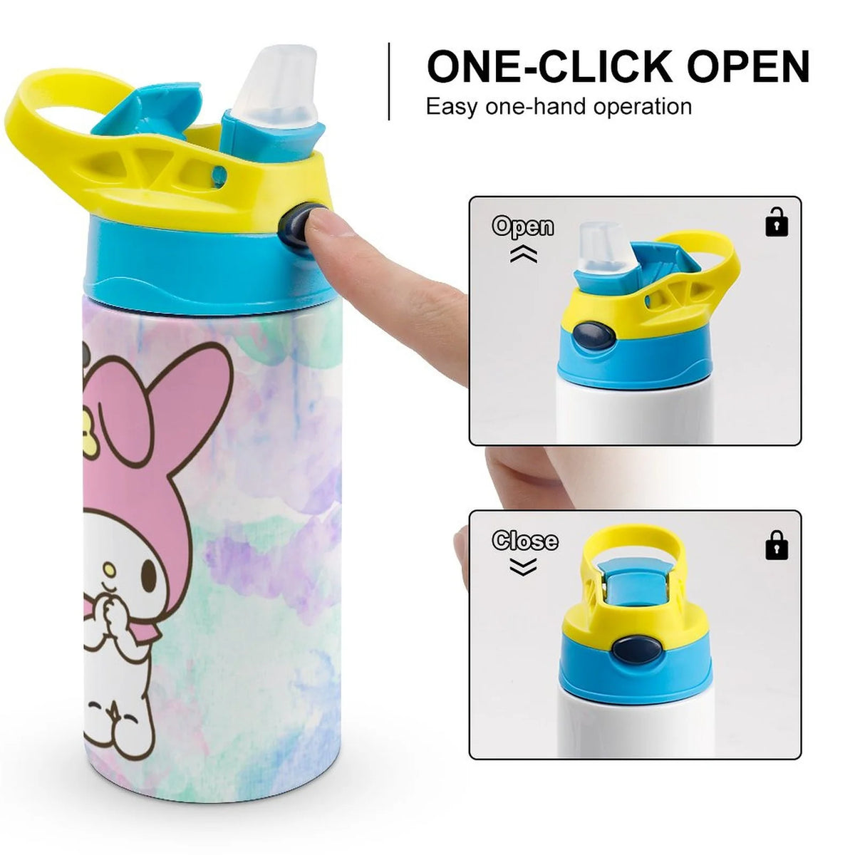 Stainless Steel Straw Water Bottle Y5096
