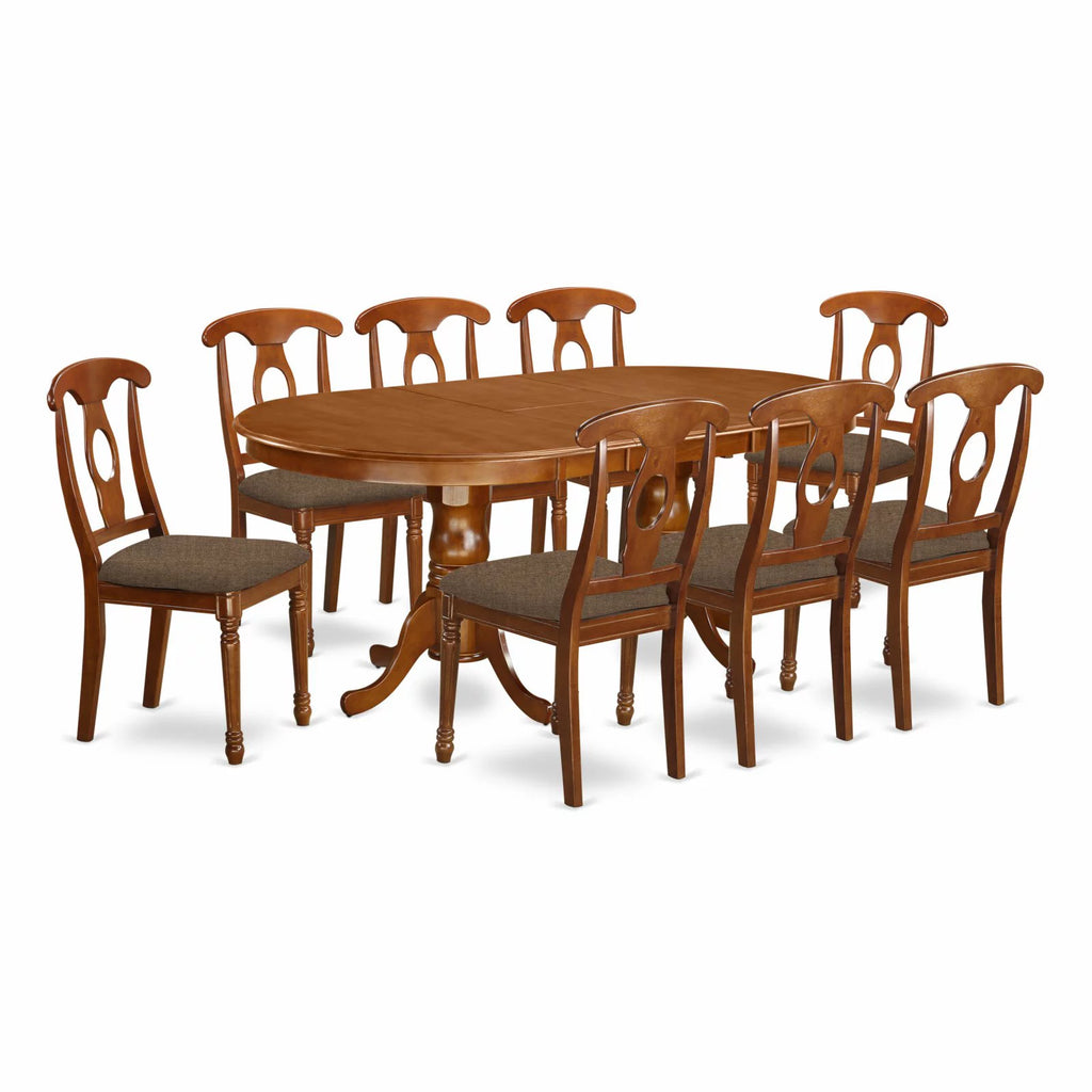 Black Cherry 9 Piece Oval Wood Dining Room Set Q1476