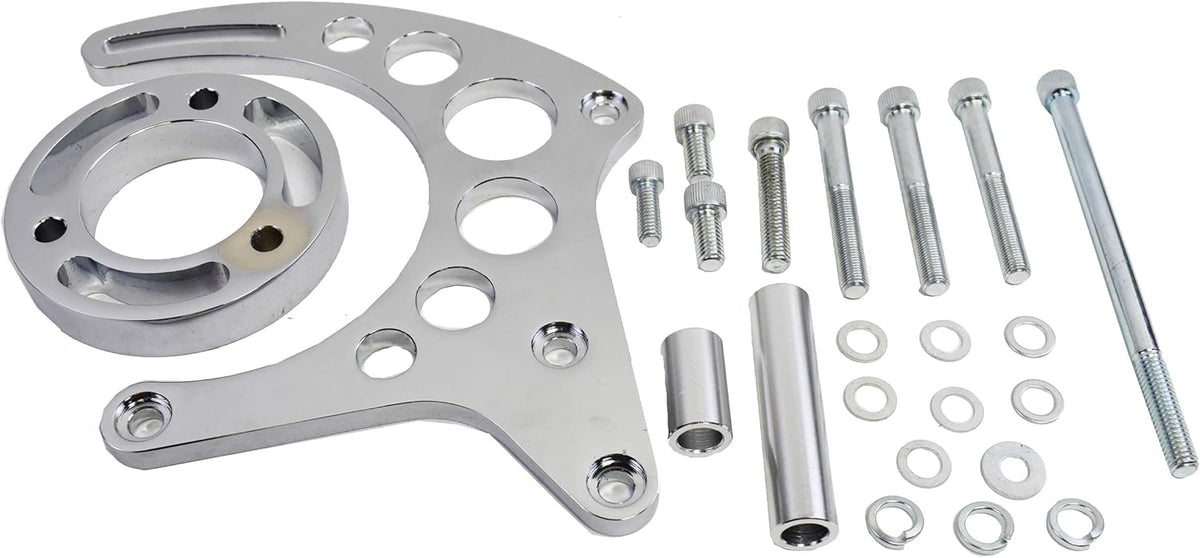 Chrome Water Pump Alternator Bracket Pack of 2 V299111