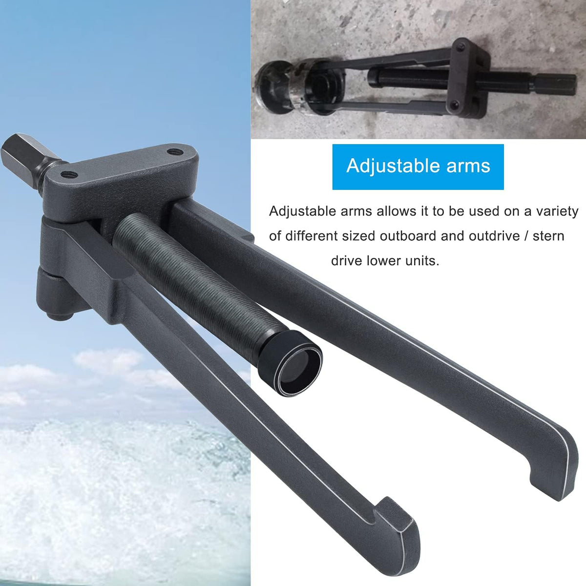 Lower Bearing Carrier Puller with Adjustable Arms S95639