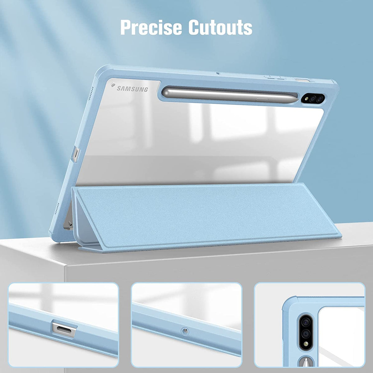 Blue Shockproof Hybrid Slim Case for Samsung Tab S8 11 Tablet W557