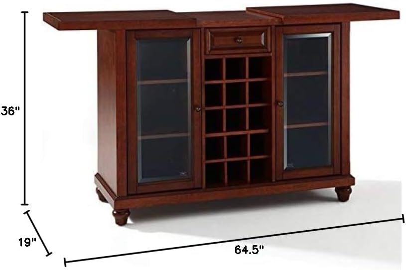 Vintage Mahogany Sliding Top Home Bar Cabinet L52763