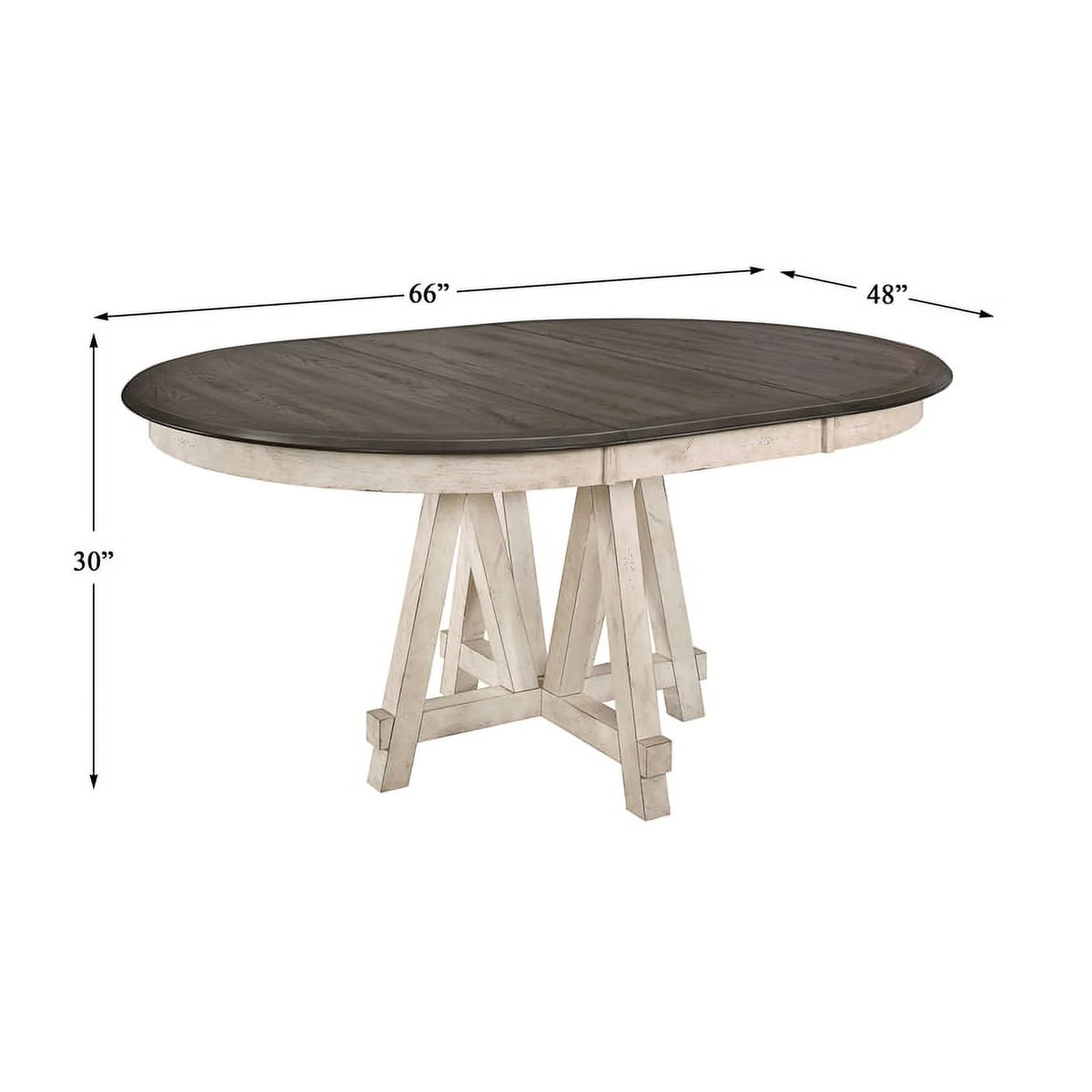 66" Round Farmhouse Wood Dining Table Y97753