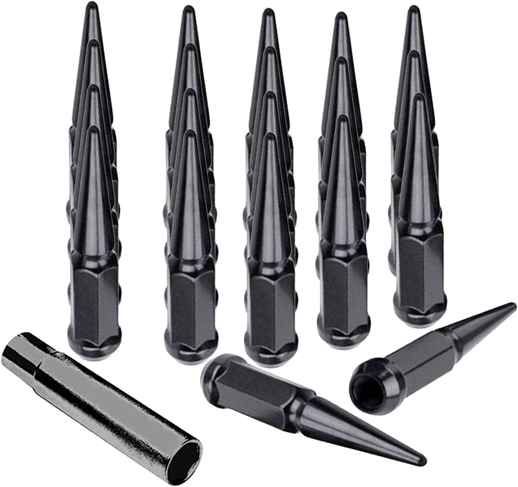 20 pcs Black Solid Steel Lug Nuts with Installation Key V72359