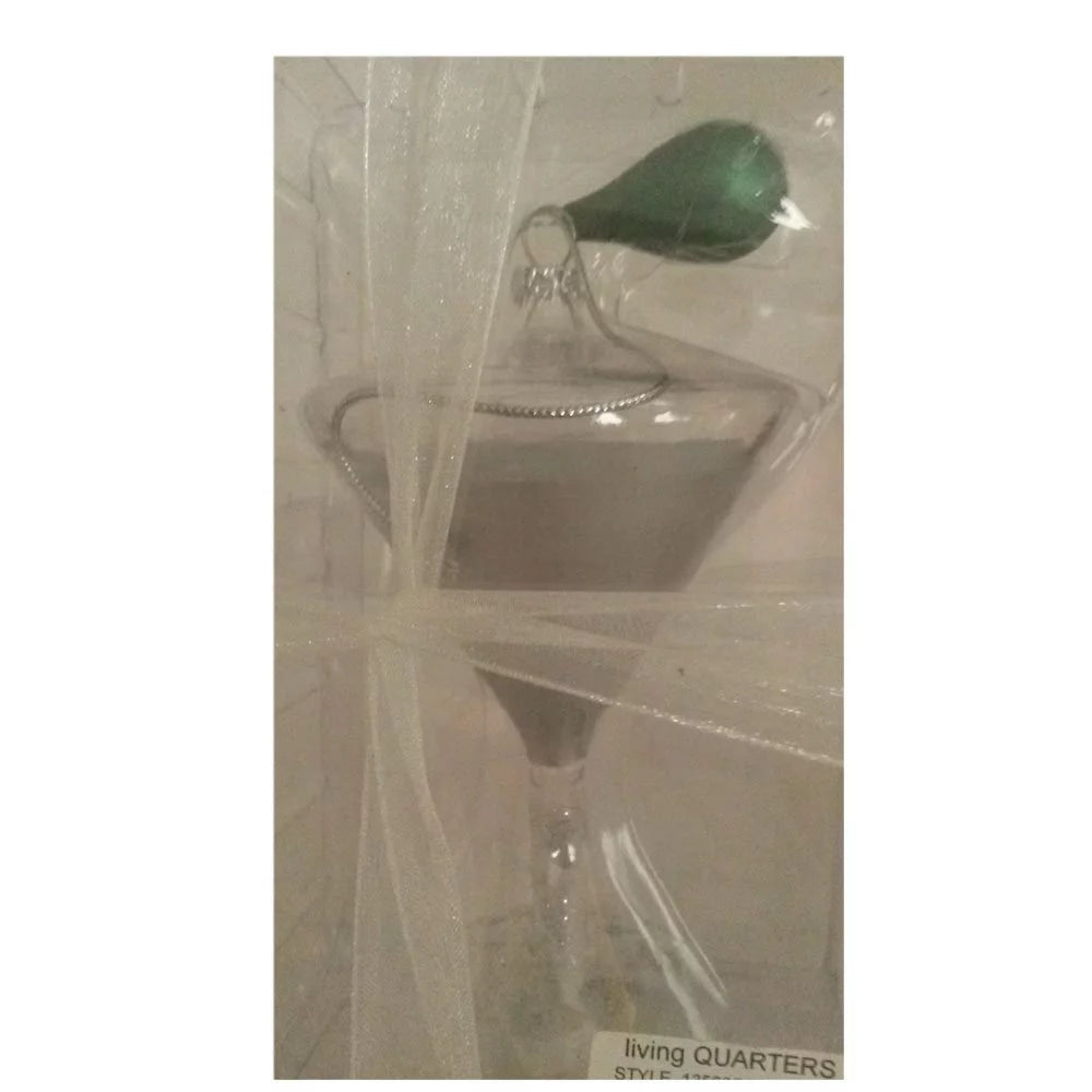 Vodka Martini Glass With Olive Ornament B967