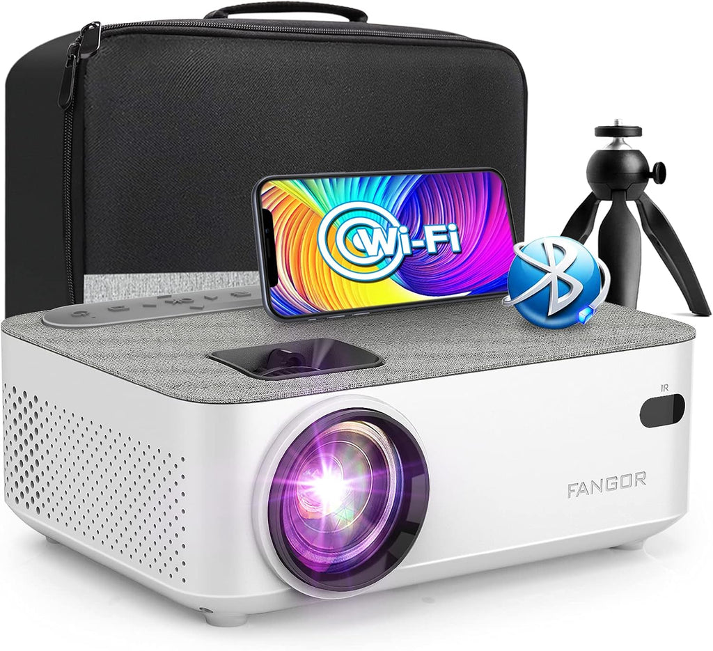 Portable Mini WiFi Bluetooth 1080P Projector with Tripod and Carry Bag N709850