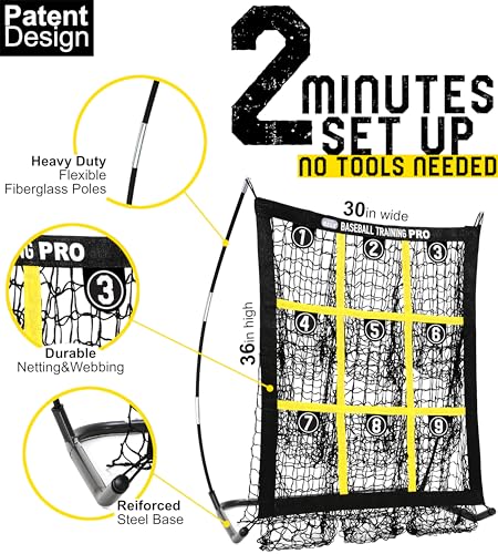 Pitching Net with Strike Zone Baseball Softball Training Equipment G4521