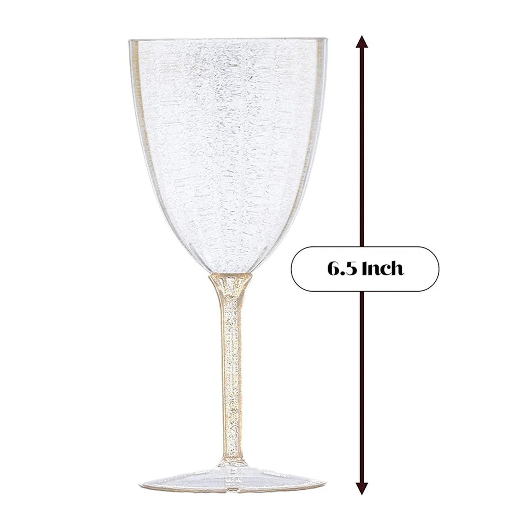 7 Oz Pack of 16 Disposable Plastic Wine Glasses G406492