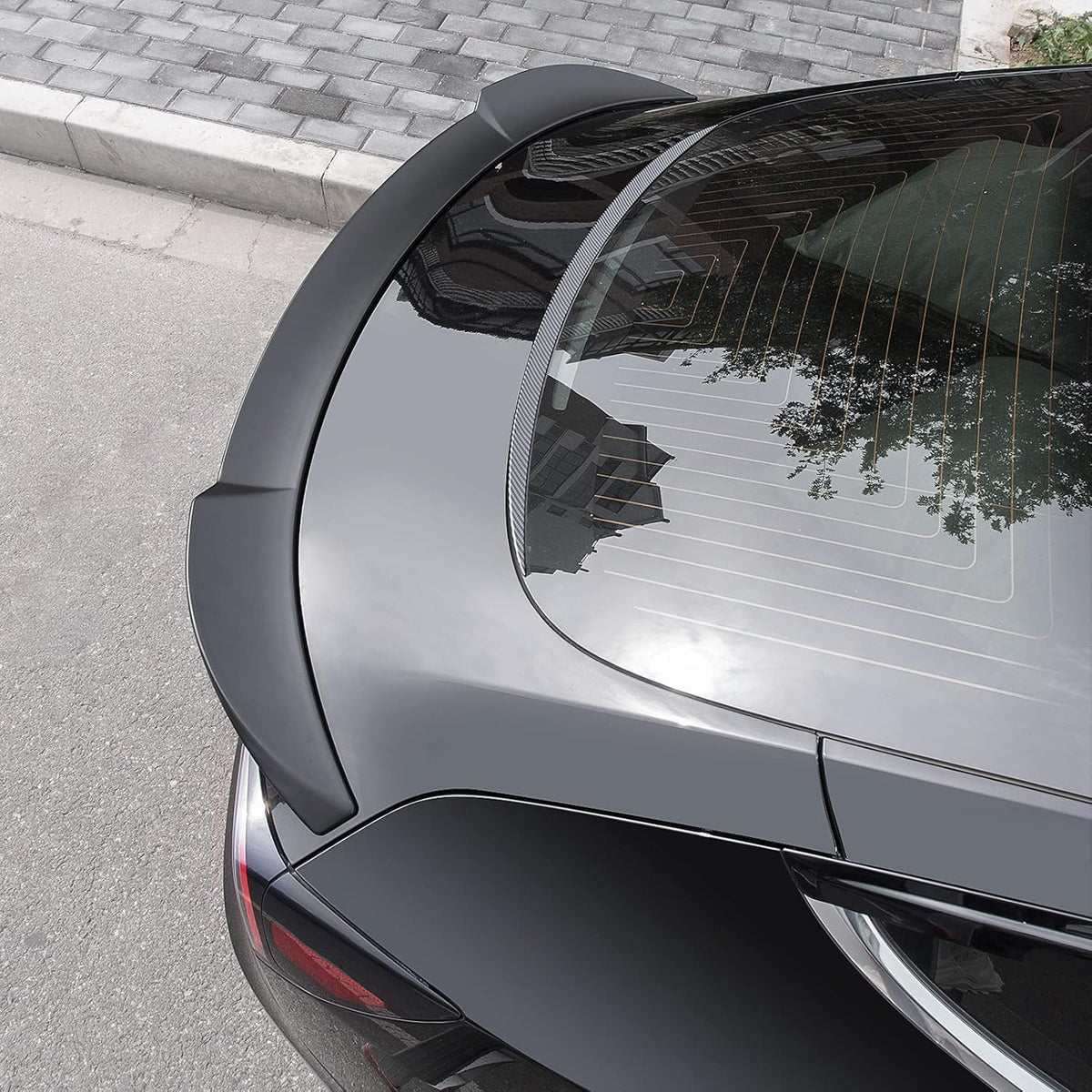 Matte Carbon Fiber Pattern Rear Spoiler U6170