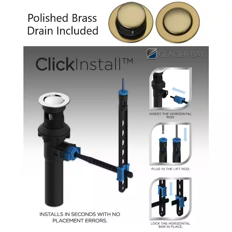 8 in. Widespread Double-Handle High-Arc Bathroom Faucet in Polished Brass G84692
