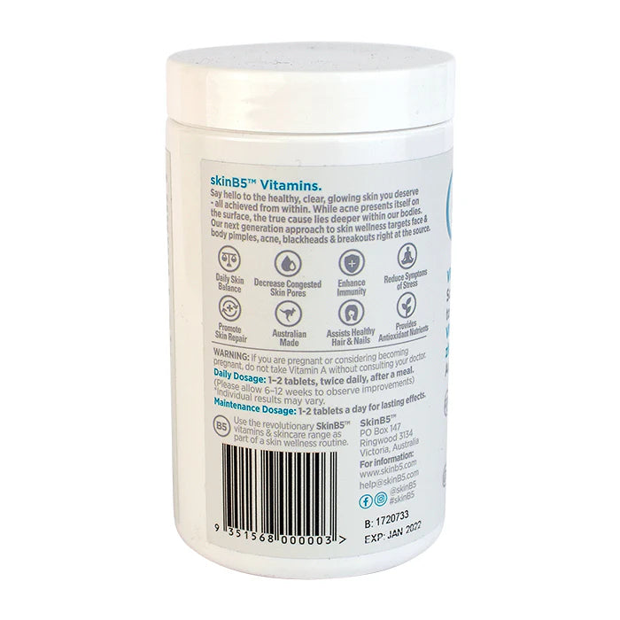 Acne Control Vitamins 120 Tablets O725044