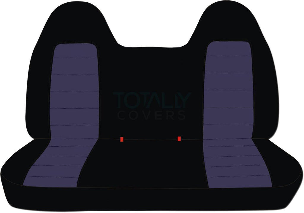 Black & Gray Two-Tone Truck Seat Covers for Front Solid Bench L850109