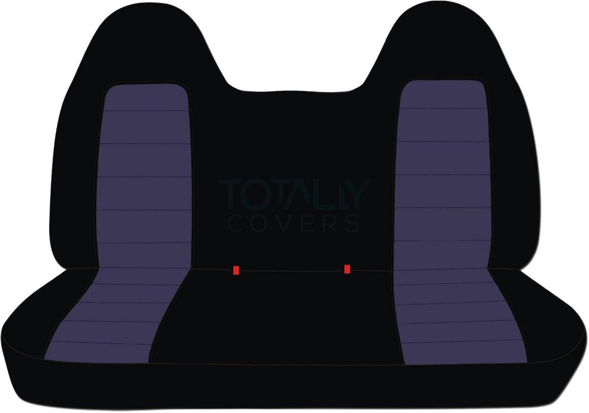 Black & Gray Two-Tone Truck Seat Covers for Front Solid Bench L850109
