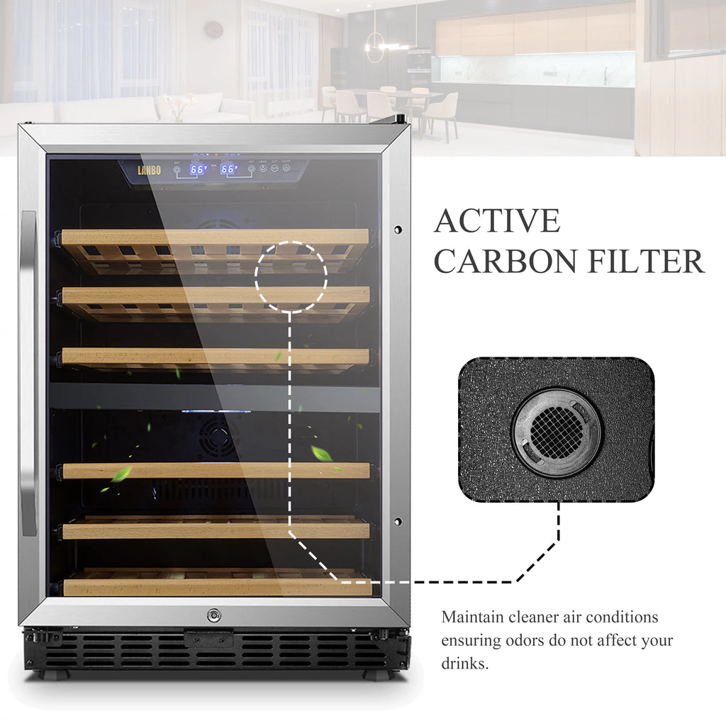 24 inch 44 Bottle Dual Zone Wine Cooler N49581