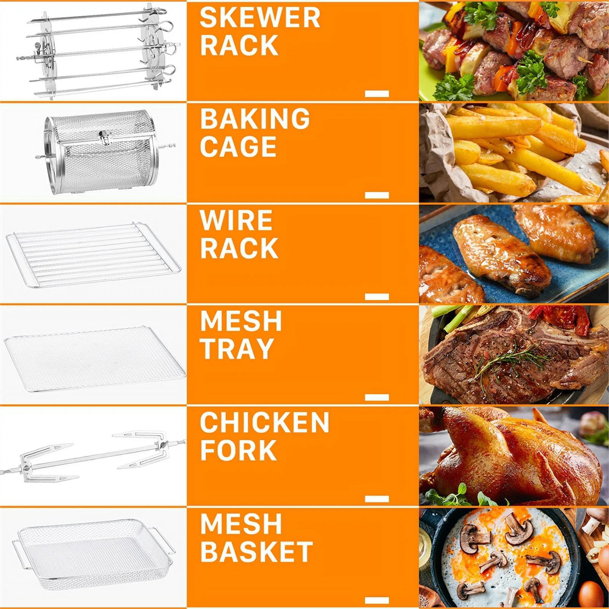 Black 16-in-1 Digital Air Fryer Oven with Rotisserie and Dehydrator R85934