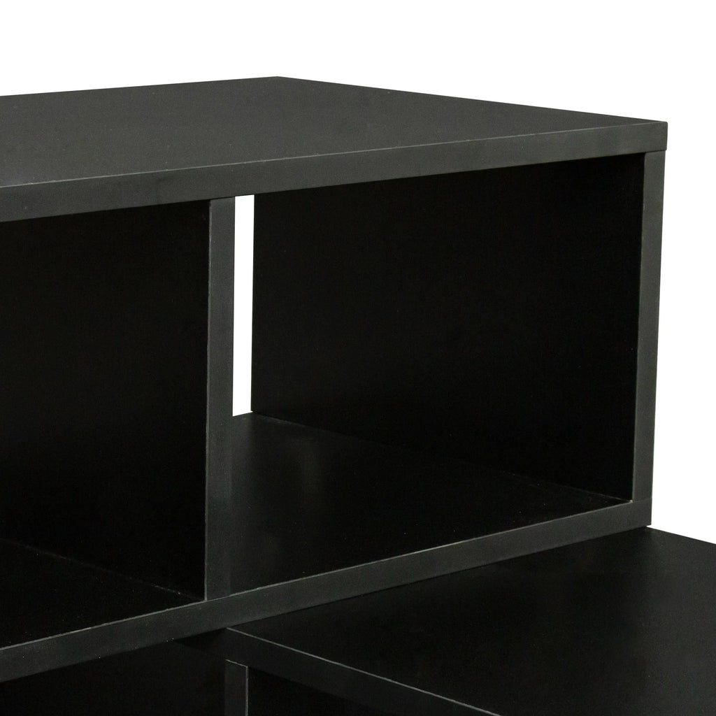 Black L-Shaped TV Stand U943307